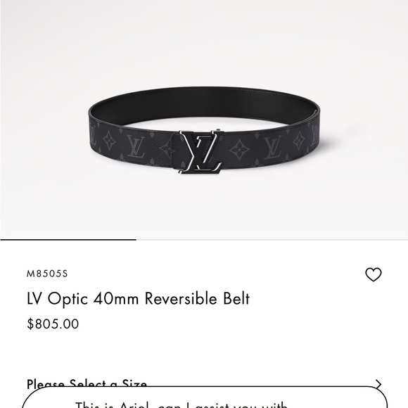 Louis Vuitton Black Monogram Belt - Picture 1 of 8
